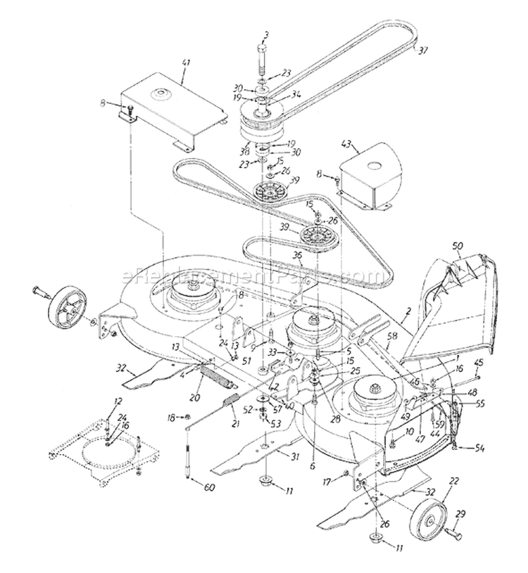 Page A Diagram and Parts List for 13AU694H401 1998 Yard Man Lawn Tractor